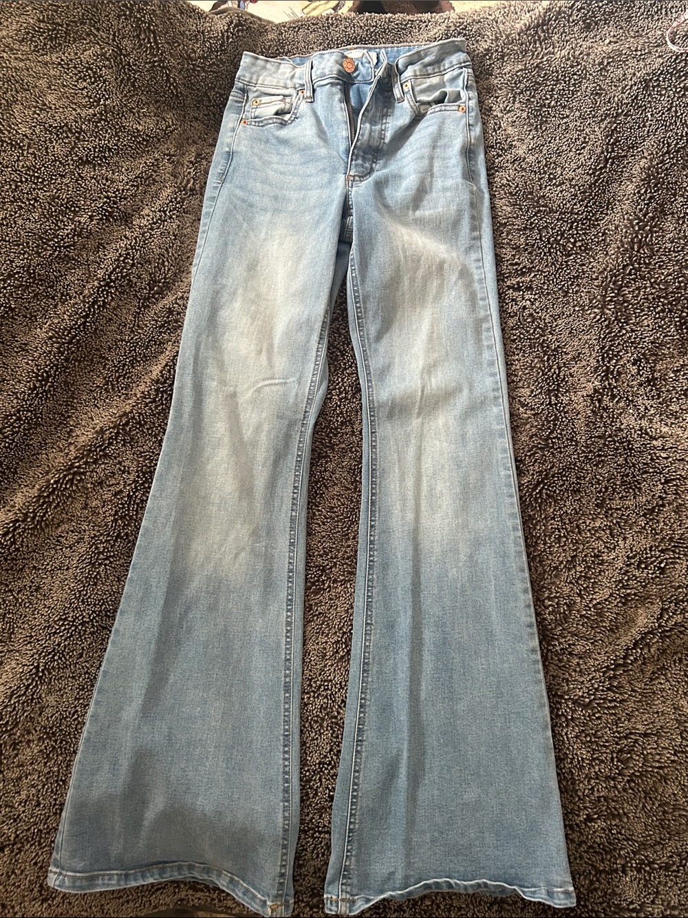 Garage Light Blue Flare Jeans for Women